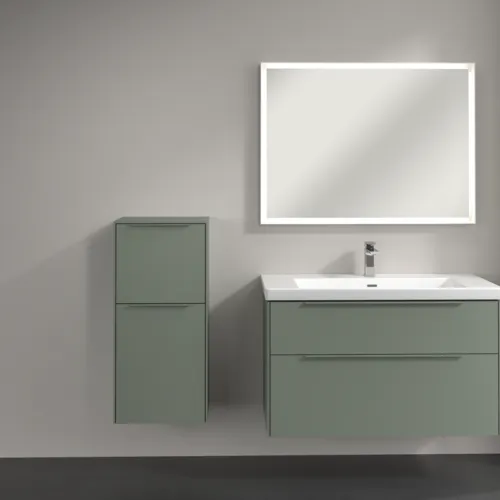 Bild von VILLEROY BOCH Subway 3.0 Seitenschrank, 1 Auszug, 1 Tür, 400 x 860 x 362 mm, Soft Green / Soft Green #C59402AF