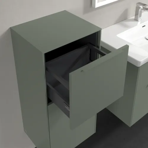 Bild von VILLEROY BOCH Subway 3.0 Seitenschrank, 1 Auszug, 1 Tür, 400 x 860 x 362 mm, Soft Green / Soft Green #C59402AF