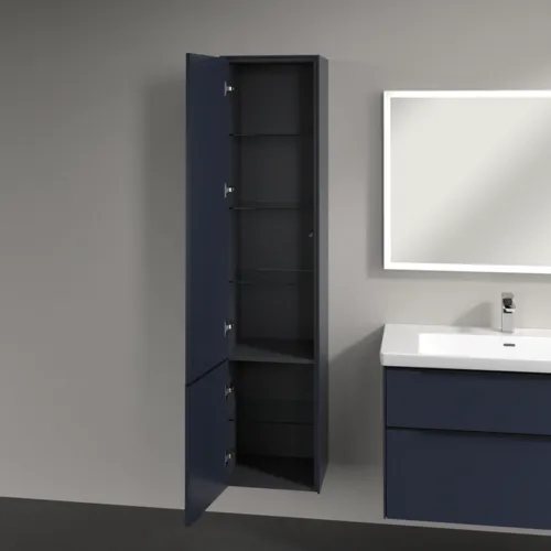 Bild von VILLEROY BOCH Subway 3.0 Hochschrank, 2 Türen, 400 x 1710 x 362 mm, Marine Blue / Marine Blue #C58601VQ