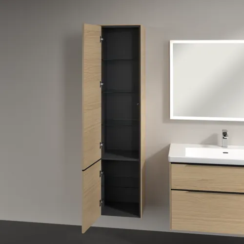Bild von VILLEROY BOCH Subway 3.0 Hochschrank, 2 Türen, 400 x 1710 x 362 mm, Nordic Oak / Nordic Oak #C58601VJ
