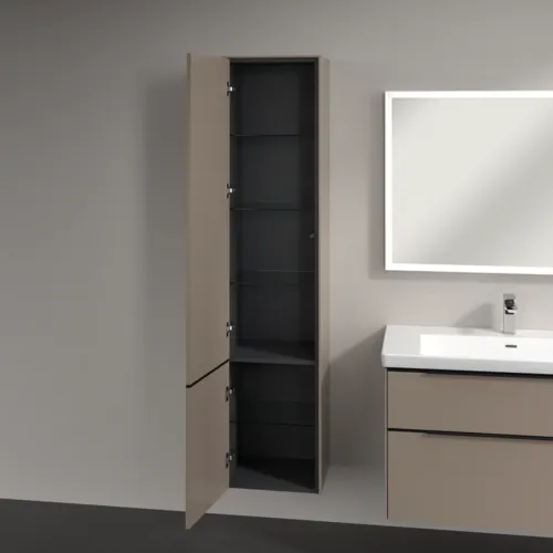 Bild von VILLEROY BOCH Subway 3.0 Hochschrank, 2 Türen, 400 x 1710 x 362 mm, Taupe / Taupe #C58601VM