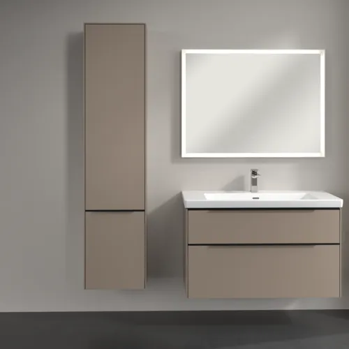 Bild von VILLEROY BOCH Subway 3.0 Hochschrank, 2 Türen, 400 x 1710 x 362 mm, Taupe / Taupe #C58601VM