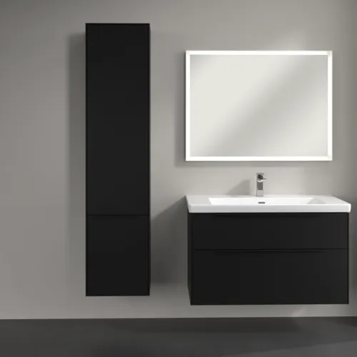 Bild von VILLEROY BOCH Subway 3.0 Hochschrank, 2 Türen, 400 x 1710 x 362 mm, Volcano Black / Volcano Black #C58601VL