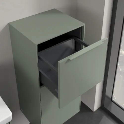 Bild von VILLEROY BOCH Subway 3.0 Seitenschrank, 1 Auszug, 1 Tür, 400 x 860 x 362 mm, Soft Green / Soft Green #C59502AF