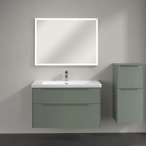Bild von VILLEROY BOCH Subway 3.0 Seitenschrank, 1 Auszug, 1 Tür, 400 x 860 x 362 mm, Soft Green / Soft Green #C59502AF