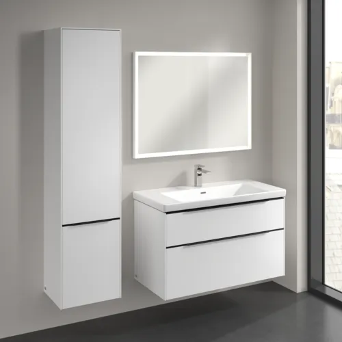 Bild von VILLEROY BOCH Subway 3.0 Hochschrank, 2 Türen, 400 x 1710 x 362 mm, Pure White / Pure White #C58601VF