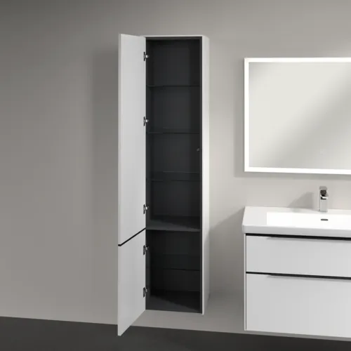Bild von VILLEROY BOCH Subway 3.0 Hochschrank, 2 Türen, 400 x 1710 x 362 mm, Pure White / Pure White #C58601VF