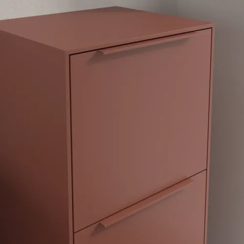 Bild von VILLEROY BOCH Subway 3.0 Seitenschrank, 1 Auszug, 1 Tür, 400 x 860 x 362 mm, Wine Red / Wine Red #C59502AH