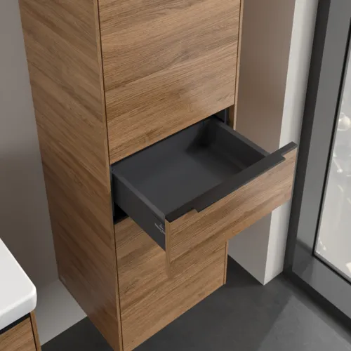 Bild von VILLEROY BOCH Subway 3.0 Hochschrank, 2 Türen, 1 Auszug, 400 x 1710 x 362 mm, Kansas Oak / Kansas Oak #C59101RH