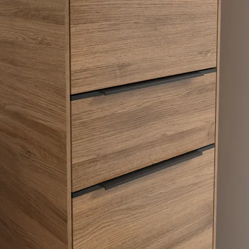 Bild von VILLEROY BOCH Subway 3.0 Hochschrank, 2 Türen, 1 Auszug, 400 x 1710 x 362 mm, Kansas Oak / Kansas Oak #C59101RH