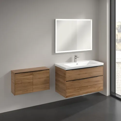 Bild von VILLEROY BOCH Subway 3.0 Sideboard, 2 Türen, 728 x 423 x 256 mm, Kansas Oak / Kansas Oak #C60001RH