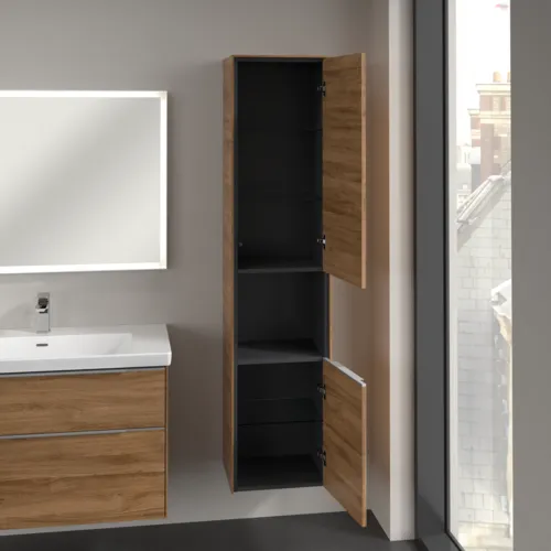 Bild von VILLEROY BOCH Subway 3.0 Hochschrank, 2 Türen, 400 x 1710 x 362 mm, Kansas Oak / Kansas Oak #C58900RH