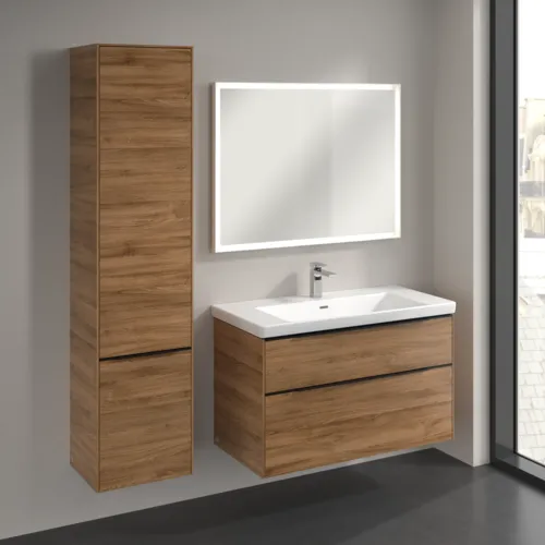 Bild von VILLEROY BOCH Subway 3.0 Hochschrank, 2 Türen, 400 x 1710 x 362 mm, Kansas Oak / Kansas Oak #C58601RH