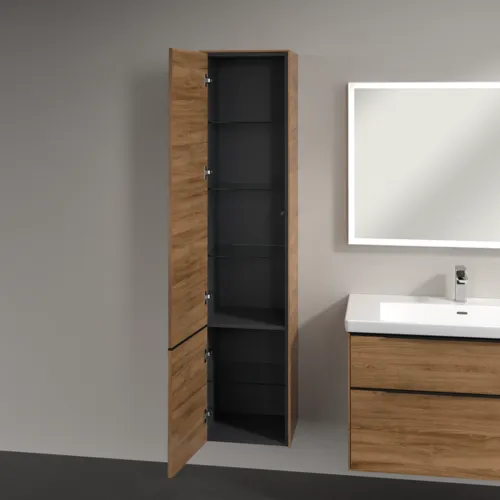 Bild von VILLEROY BOCH Subway 3.0 Hochschrank, 2 Türen, 400 x 1710 x 362 mm, Kansas Oak / Kansas Oak #C58601RH