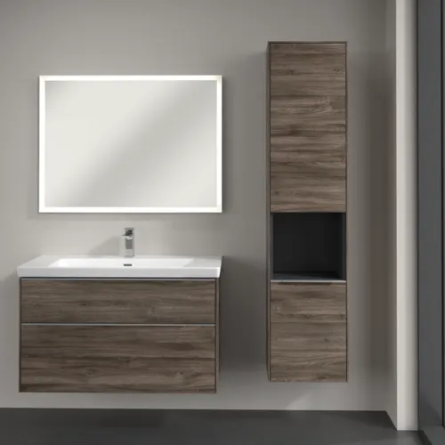 Bild von VILLEROY BOCH Subway 3.0 Hochschrank, 2 Türen, 400 x 1710 x 362 mm, Stone Oak / Stone Oak #C58900RK