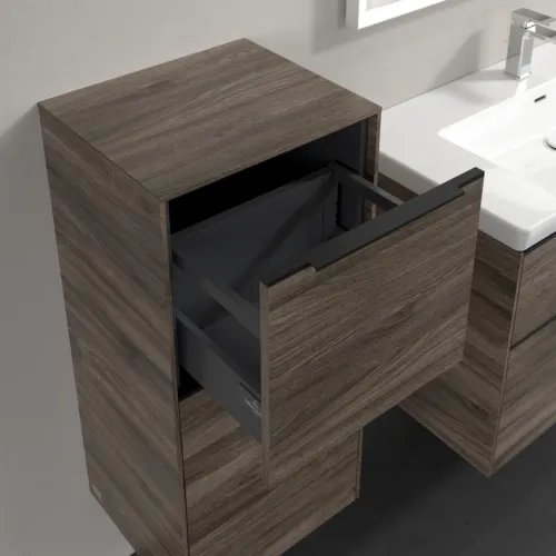 Bild von VILLEROY BOCH Subway 3.0 Seitenschrank, 1 Auszug, 1 Tür, 400 x 860 x 362 mm, Stone Oak / Stone Oak #C59401RK
