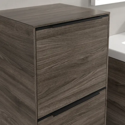 Bild von VILLEROY BOCH Subway 3.0 Seitenschrank, 1 Auszug, 1 Tür, 400 x 860 x 362 mm, Stone Oak / Stone Oak #C59401RK