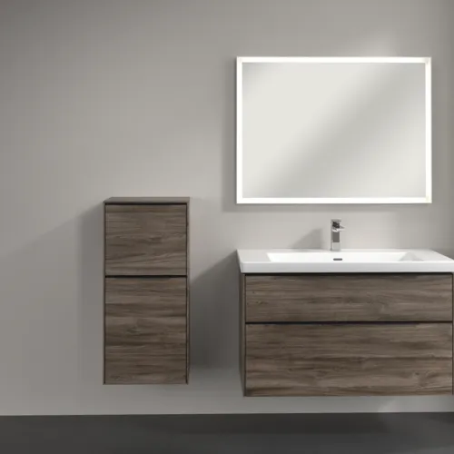 Bild von VILLEROY BOCH Subway 3.0 Seitenschrank, 1 Auszug, 1 Tür, 400 x 860 x 362 mm, Stone Oak / Stone Oak #C59401RK