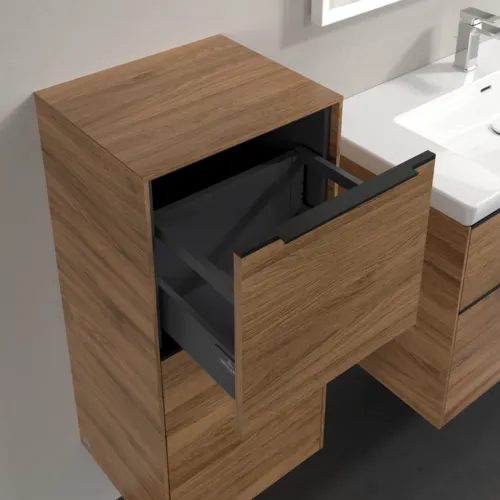 Bild von VILLEROY BOCH Subway 3.0 Seitenschrank, 1 Auszug, 1 Tür, 400 x 860 x 362 mm, Kansas Oak / Kansas Oak #C59401RH