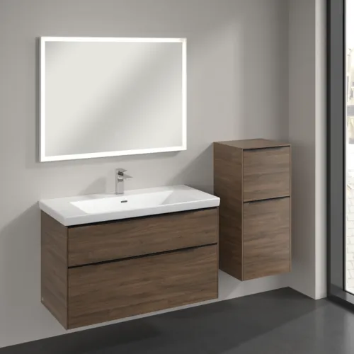 Bild von VILLEROY BOCH Subway 3.0 Seitenschrank, 1 Auszug, 1 Tür, 400 x 860 x 362 mm, Arizona Oak / Arizona Oak #C59501VH