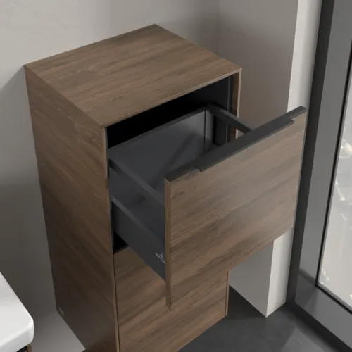 Bild von VILLEROY BOCH Subway 3.0 Seitenschrank, 1 Auszug, 1 Tür, 400 x 860 x 362 mm, Arizona Oak / Arizona Oak #C59501VH