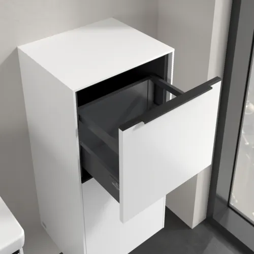 VILLEROY BOCH Subway 3.0 Seitenschrank, 1 Auszug, 1 Tür, 400 x 860 x 362 mm, Pure White / Pure White #C59501VF, Bild 6