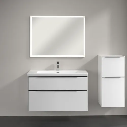 VILLEROY BOCH Subway 3.0 Seitenschrank, 1 Auszug, 1 Tür, 400 x 860 x 362 mm, Pure White / Pure White #C59501VF, Bild 4