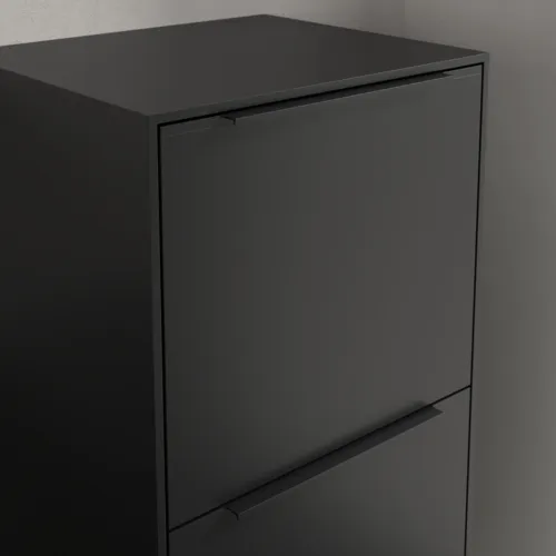 VILLEROY BOCH Subway 3.0 Seitenschrank, 1 Auszug, 1 Tür, 400 x 860 x 362 mm, Volcano Black / Volcano Black #C59501VL, Bild 7