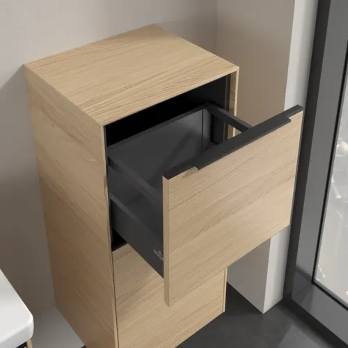 VILLEROY BOCH Subway 3.0 Seitenschrank, 1 Auszug, 1 Tür, 400 x 860 x 362 mm, Nordic Oak / Nordic Oak #C59501VJ, Bild 6