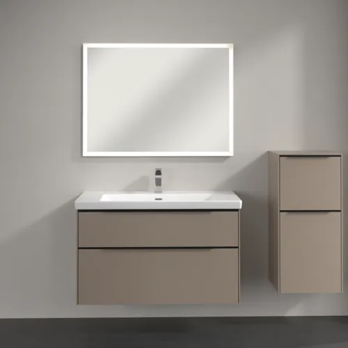 Bild von VILLEROY BOCH Subway 3.0 Seitenschrank, 1 Auszug, 1 Tür, 400 x 860 x 362 mm, Taupe / Taupe #C59501VM