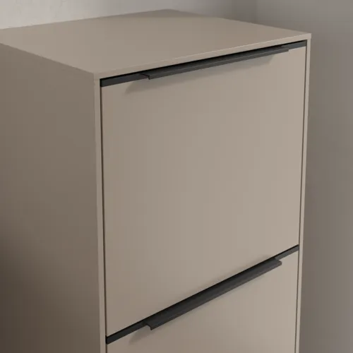 Bild von VILLEROY BOCH Subway 3.0 Seitenschrank, 1 Auszug, 1 Tür, 400 x 860 x 362 mm, Taupe / Taupe #C59501VM