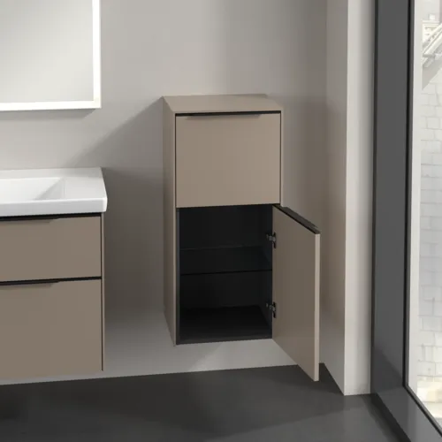 Bild von VILLEROY BOCH Subway 3.0 Seitenschrank, 1 Auszug, 1 Tür, 400 x 860 x 362 mm, Taupe / Taupe #C59501VM