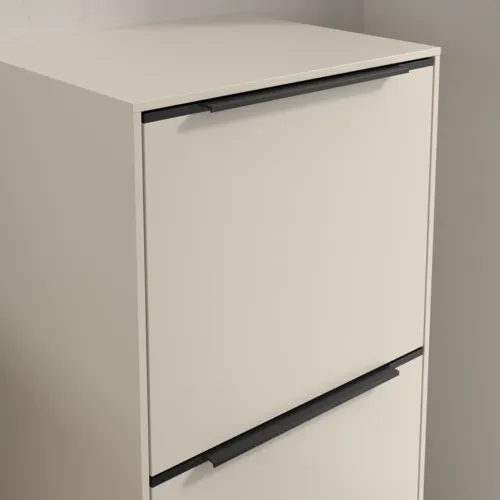 Bild von VILLEROY BOCH Subway 3.0 Seitenschrank, 1 Auszug, 1 Tür, 400 x 860 x 362 mm, Cashmere Grey / Cashmere Grey #C59501VN