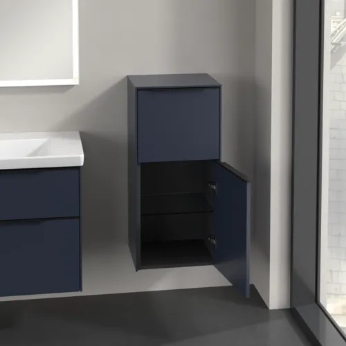 Bild von VILLEROY BOCH Subway 3.0 Seitenschrank, 1 Auszug, 1 Tür, 400 x 860 x 362 mm, Marine Blue / Marine Blue #C59501VQ