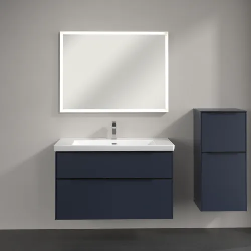 Bild von VILLEROY BOCH Subway 3.0 Seitenschrank, 1 Auszug, 1 Tür, 400 x 860 x 362 mm, Marine Blue / Marine Blue #C59501VQ