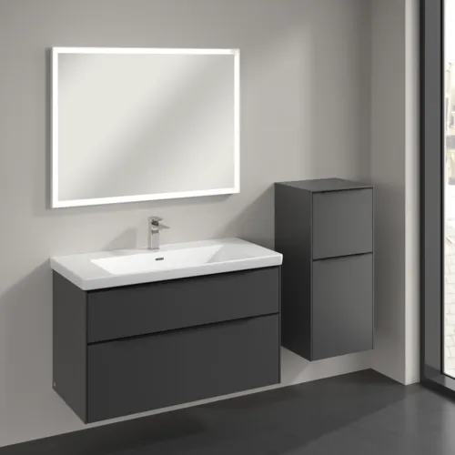 Bild von VILLEROY BOCH Subway 3.0 Seitenschrank, 1 Auszug, 1 Tür, 400 x 860 x 362 mm, Graphite / Graphite #C59501VR