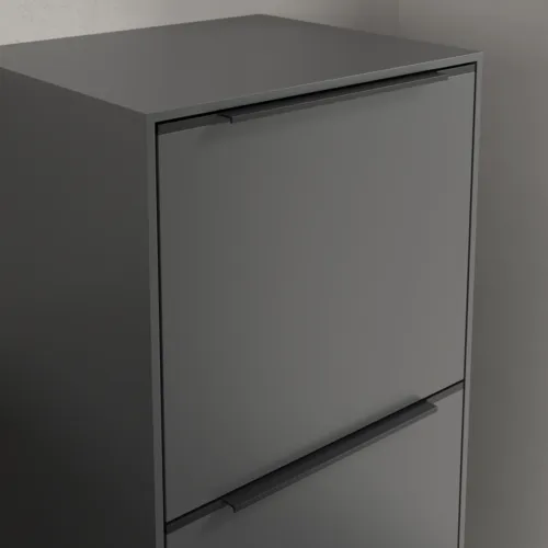 Bild von VILLEROY BOCH Subway 3.0 Seitenschrank, 1 Auszug, 1 Tür, 400 x 860 x 362 mm, Graphite / Graphite #C59501VR