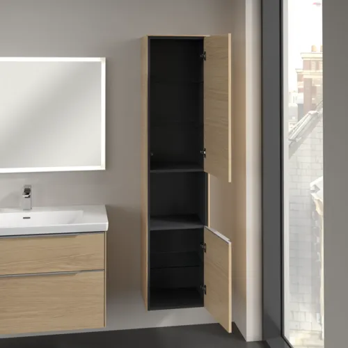Bild von VILLEROY BOCH Subway 3.0 Hochschrank, 2 Türen, 400 x 1710 x 362 mm, Nordic Oak / Nordic Oak #C58900VJ
