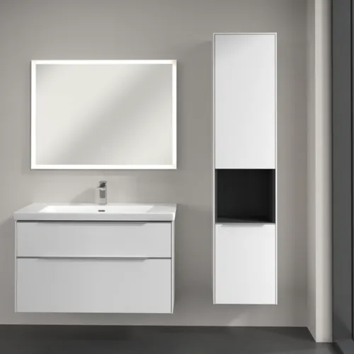 Bild von VILLEROY BOCH Subway 3.0 Hochschrank, 2 Türen, 400 x 1710 x 362 mm, Pure White / Pure White #C58900VF