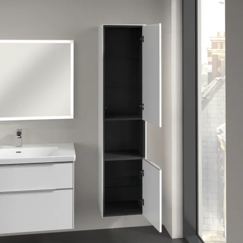 Bild von VILLEROY BOCH Subway 3.0 Hochschrank, 2 Türen, 400 x 1710 x 362 mm, Brilliant White / Brilliant White #C58900VE