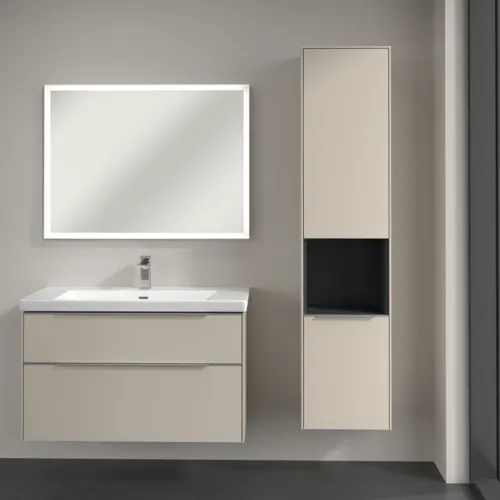 Bild von VILLEROY BOCH Subway 3.0 Hochschrank, 2 Türen, 400 x 1710 x 362 mm, Cashmere Grey / Cashmere Grey #C58900VN