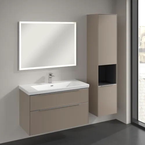 Bild von VILLEROY BOCH Subway 3.0 Hochschrank, 2 Türen, 400 x 1710 x 362 mm, Taupe / Taupe #C58900VM