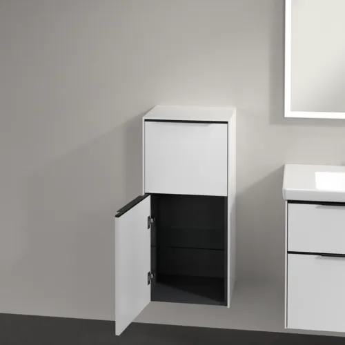 Bild von VILLEROY BOCH Subway 3.0 Seitenschrank, 1 Auszug, 1 Tür, 400 x 860 x 362 mm, Brilliant White / Brilliant White #C59401VE