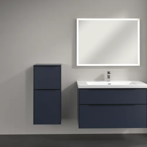 Picture of VILLEROY BOCH Subway 3.0 Side cabinet, 1 pull-out compartment, 1 door, 400 x 860 x 362 mm, Marine Blue / Marine Blue #C59401VQ