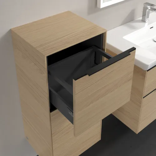 Bild von VILLEROY BOCH Subway 3.0 Seitenschrank, 1 Auszug, 1 Tür, 400 x 860 x 362 mm, Nordic Oak / Nordic Oak #C59401VJ