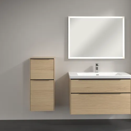 Bild von VILLEROY BOCH Subway 3.0 Seitenschrank, 1 Auszug, 1 Tür, 400 x 860 x 362 mm, Nordic Oak / Nordic Oak #C59401VJ