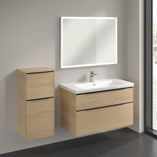 Bild von VILLEROY BOCH Subway 3.0 Seitenschrank, 1 Auszug, 1 Tür, 400 x 860 x 362 mm, Nordic Oak / Nordic Oak #C59401VJ