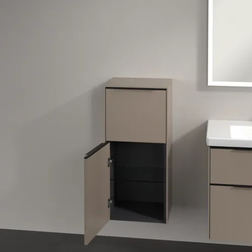Bild von VILLEROY BOCH Subway 3.0 Seitenschrank, 1 Auszug, 1 Tür, 400 x 860 x 362 mm, Taupe / Taupe #C59401VM