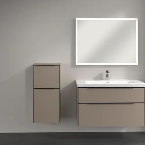 Bild von VILLEROY BOCH Subway 3.0 Seitenschrank, 1 Auszug, 1 Tür, 400 x 860 x 362 mm, Taupe / Taupe #C59401VM
