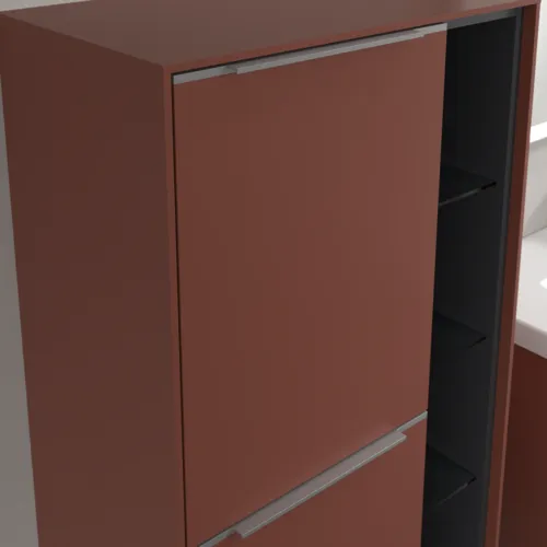 Bild von VILLEROY BOCH Subway 3.0 Mittelschrank, 2 Türen, 574 x 1200 x 362 mm, Wine Red / Wine Red #C59800AH